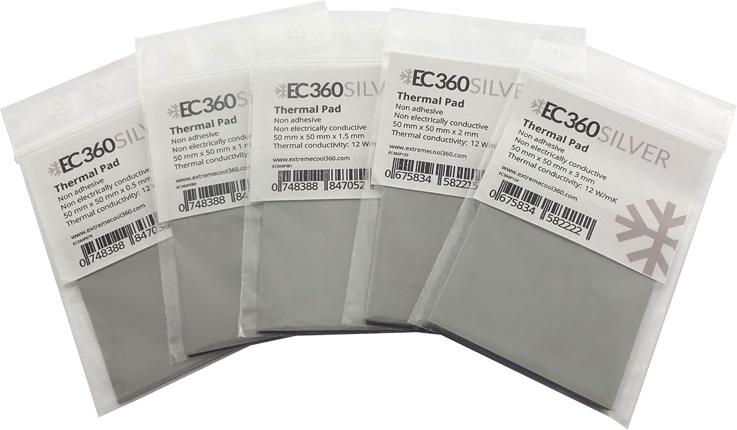 EC360® Silver 12W/mK Thermal Pad (50 x 50 x 3.0 mm), Grey, 50 x 50 x 3,0 mm - Image 4