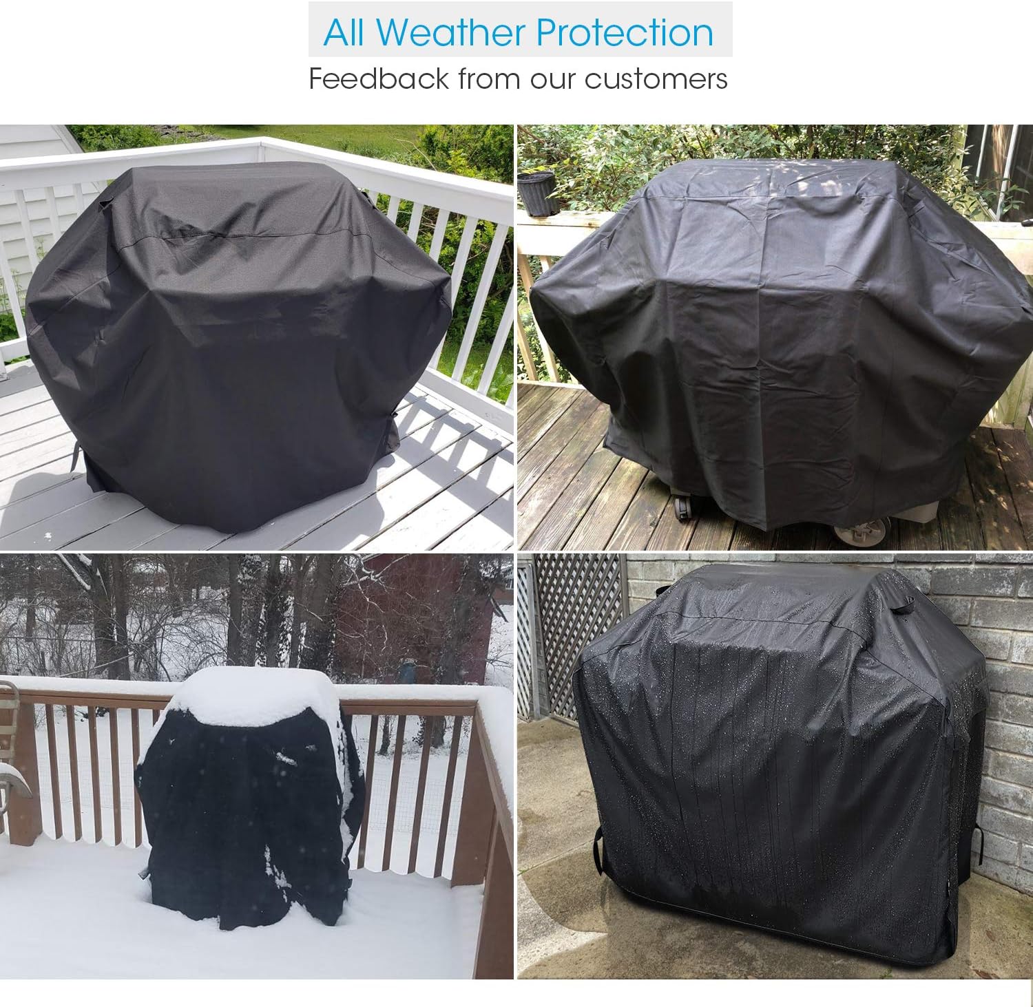 Unicook Heavy Duty Waterproof Barbecue Gas Grill Cover, 55-inch BBQ Cover, Special Fade and UV Resistant Material, Durable and Convenient, Fits Weber Char-Broil Nexgrill Brinkmann Grills and More : Garden & Outdoor