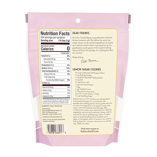 BOB’S RED MILL BAKING SODA, 16OZ (PACK OF 4) – NON GMO, VEGAN, PALEO FRIENDLY, KOSHER