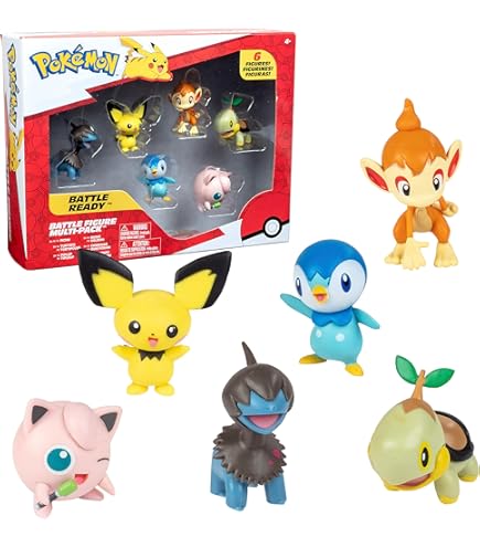 JAZWARES Pokémon 3 Pack Battle Figure Tiplouf, Feuforêve, Magmar 2