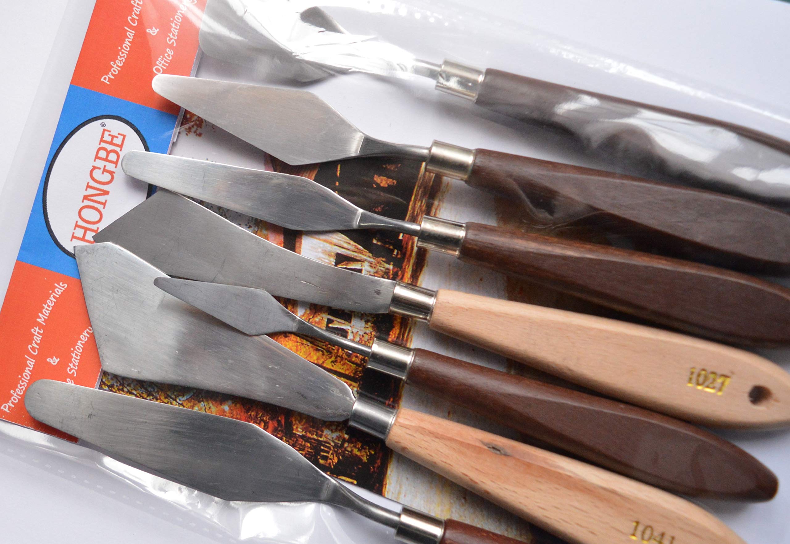 HONGBE METAL ARTIST ACRYLIC PAINTS, OIL PAINTS, METAL PALETTE KNIFE SET