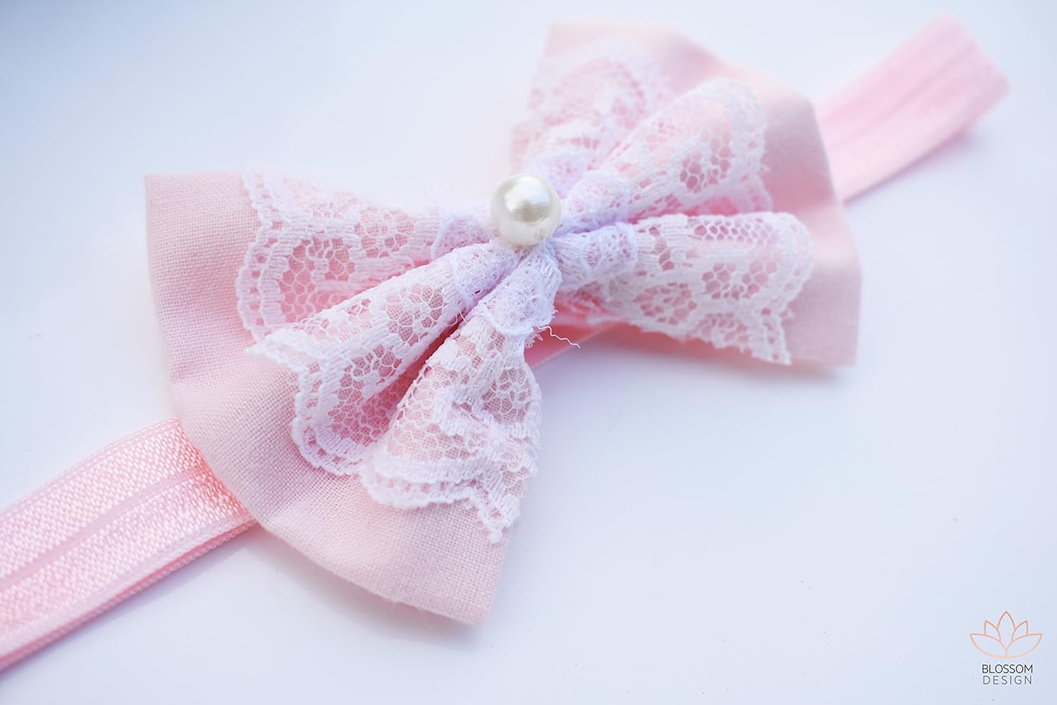 pink bow baby headband