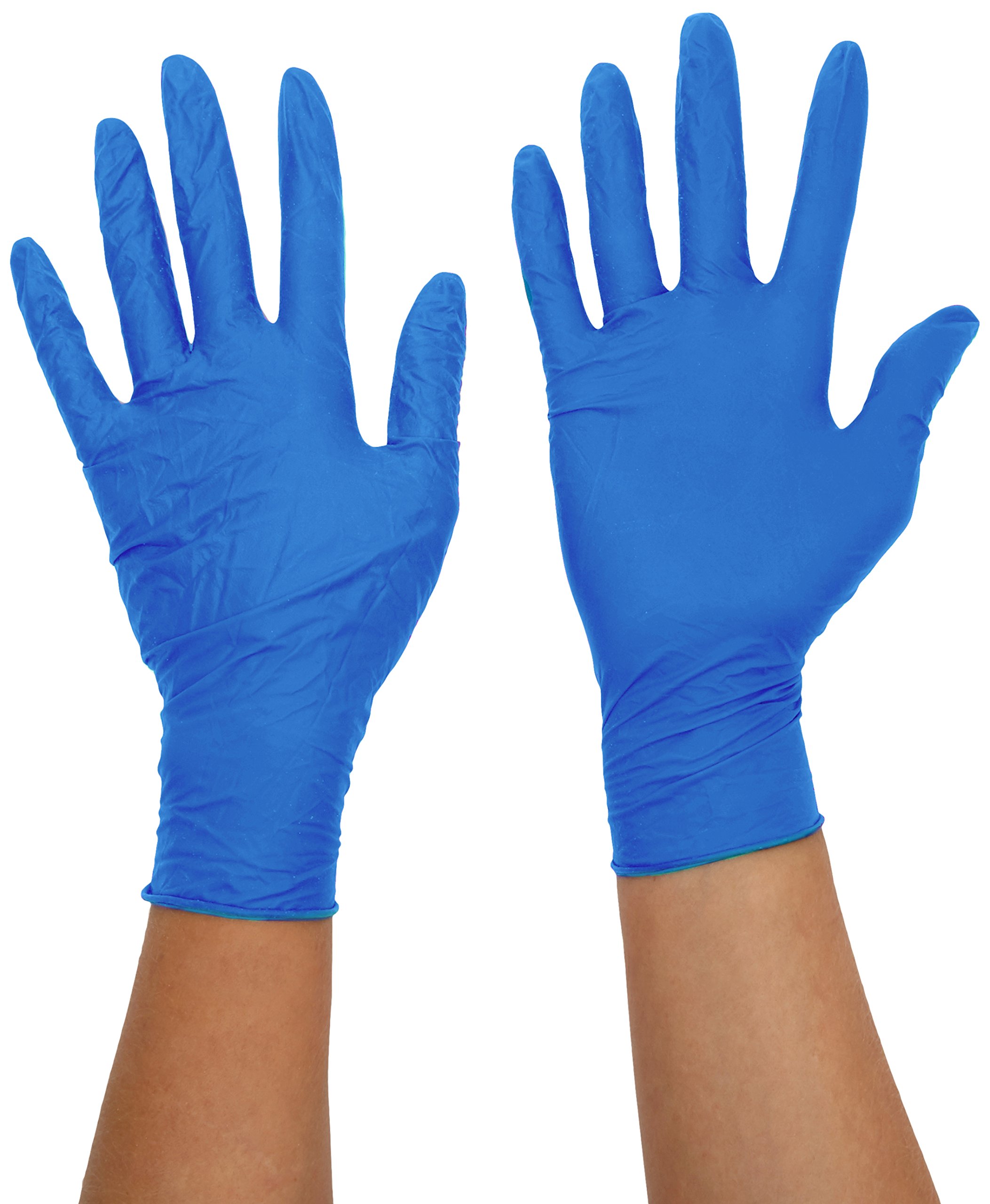 ReadiGloves 9537 Nytraguard Bluple Nitrile Gloves - Medium (Pack of 100)