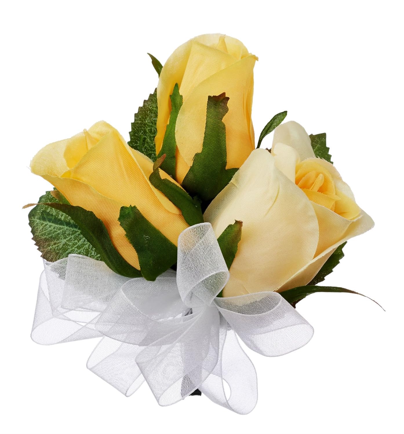Yellow Silk Rose Corsage Wedding Corsage Prom Amazon.co.uk Kitchen