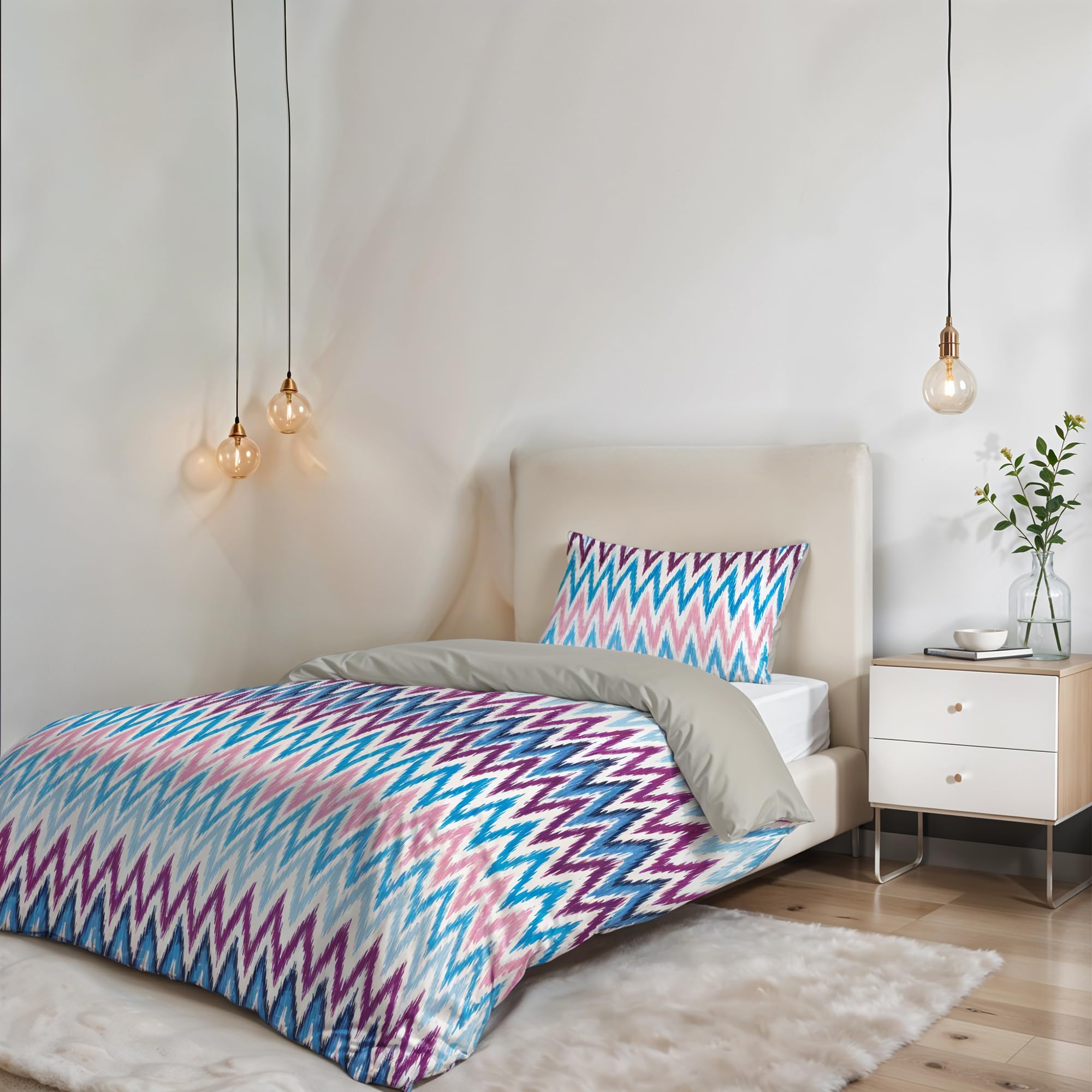 Italian Bed Linen Fantasy Duvet Cover (Made in Italy), frequenze, Single
