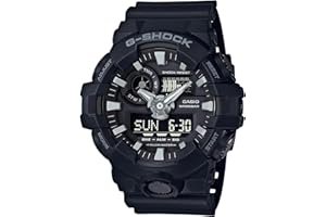 Casio Men's 'G Shock' Quartz Resin Casual Watch, Color:Black (Model: GA-700-1BDR)