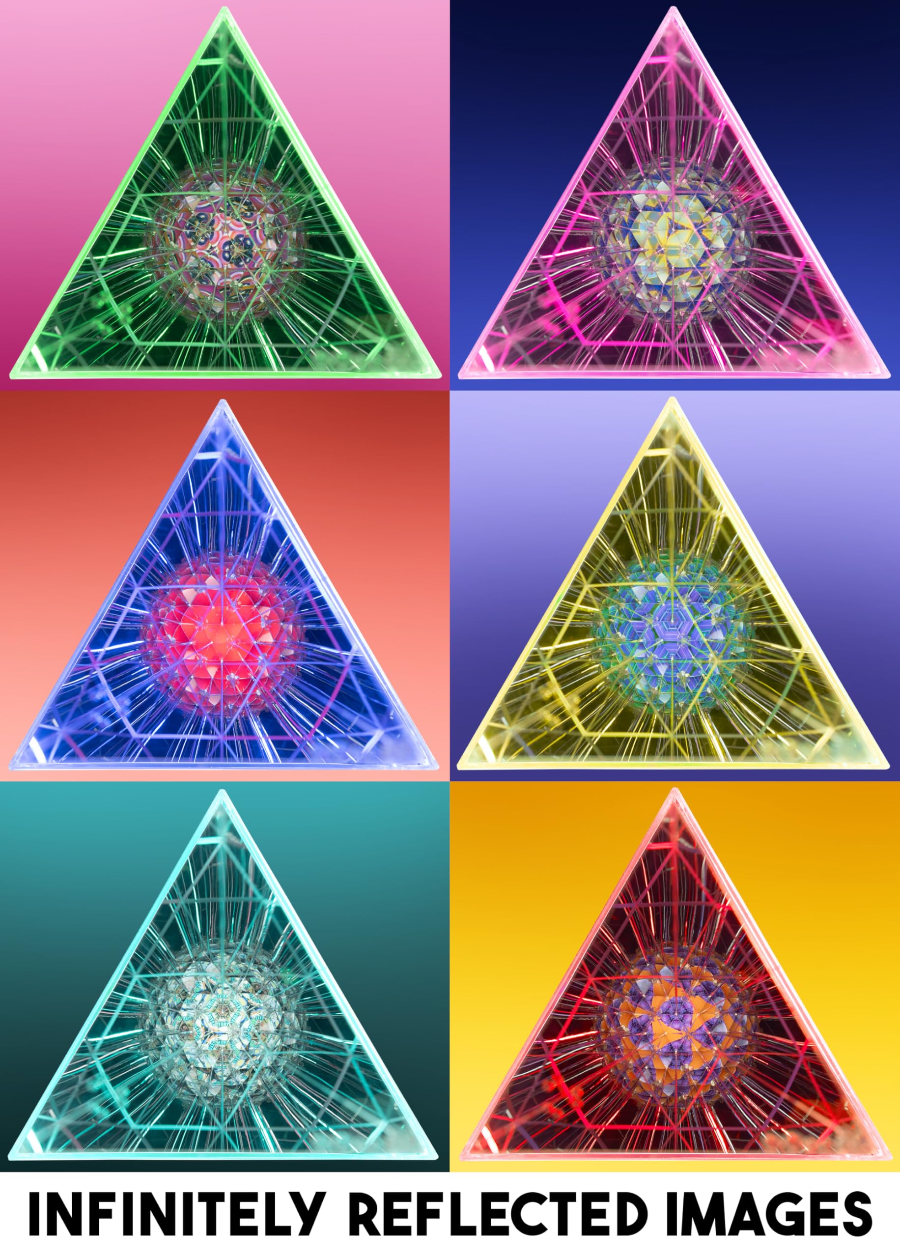 VAT19 The Original Kaleido-Sphere – A Modern take on The Classic Kaleidoscope, Mirrored Tetrahedron