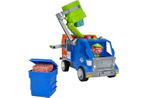 Blippi Recycling Truck - Includes Character Figure, Working Lever, 2 Trash Cubes, 2 Recycling Bins - Sing Along with Popular Catchphrases - Educational Toys for Kids - Amazon Exclusive