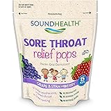 SoundHealth Children's Sore Throat Relief Pops, 15 Count (Pack of 4)