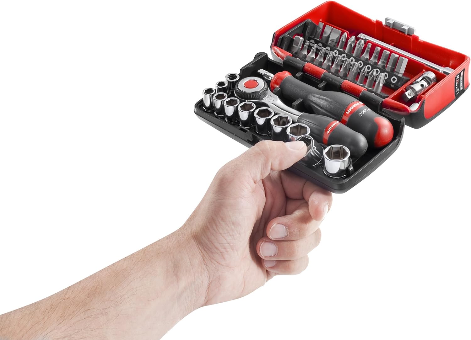 FACOM NANO 38 Piece 6-Point 1/4 Inch Metric Compact Complete Screwing and Tightening Set including R.360NANOPB Quick Action 360 Rotary Handle Ratchet - Image 4