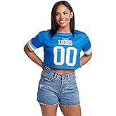 FOCO NFL Womens NFL Ladies Fashion Gameday Jersey Mesh Crop Top Shirt