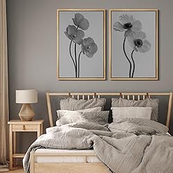 MUDECOR Framed Canvas Print Wall Art Set Monochrome