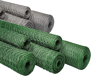 casa pura Maschendrahtzaun für Garten, Balkon und Kleintiere | Drahtzaun aus Sechseckdrahtgeflecht mit Maschenweite 25 mm | grün beschichtet | viele Größen | 50cm x 10m