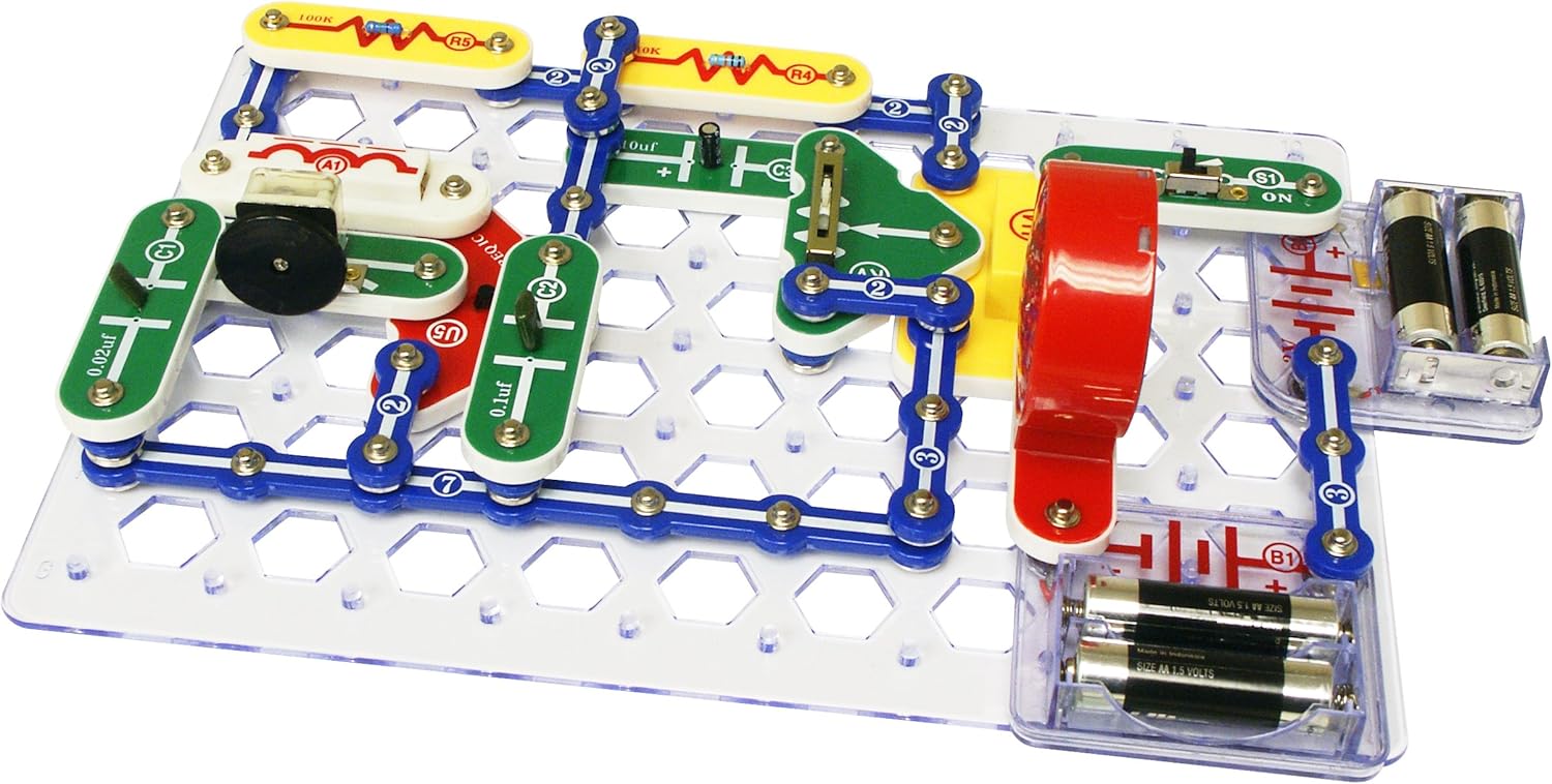 Snap Circuits Classic SC-300 Electronics Exploration Kit | Over 300 Projects | Full Color Project Manual | 60+ Snap Circuits Parts | STEM Educational Toy for Kids 8+,Black,2.3 x 13.6 x 19.3 inches: Toys & Games
