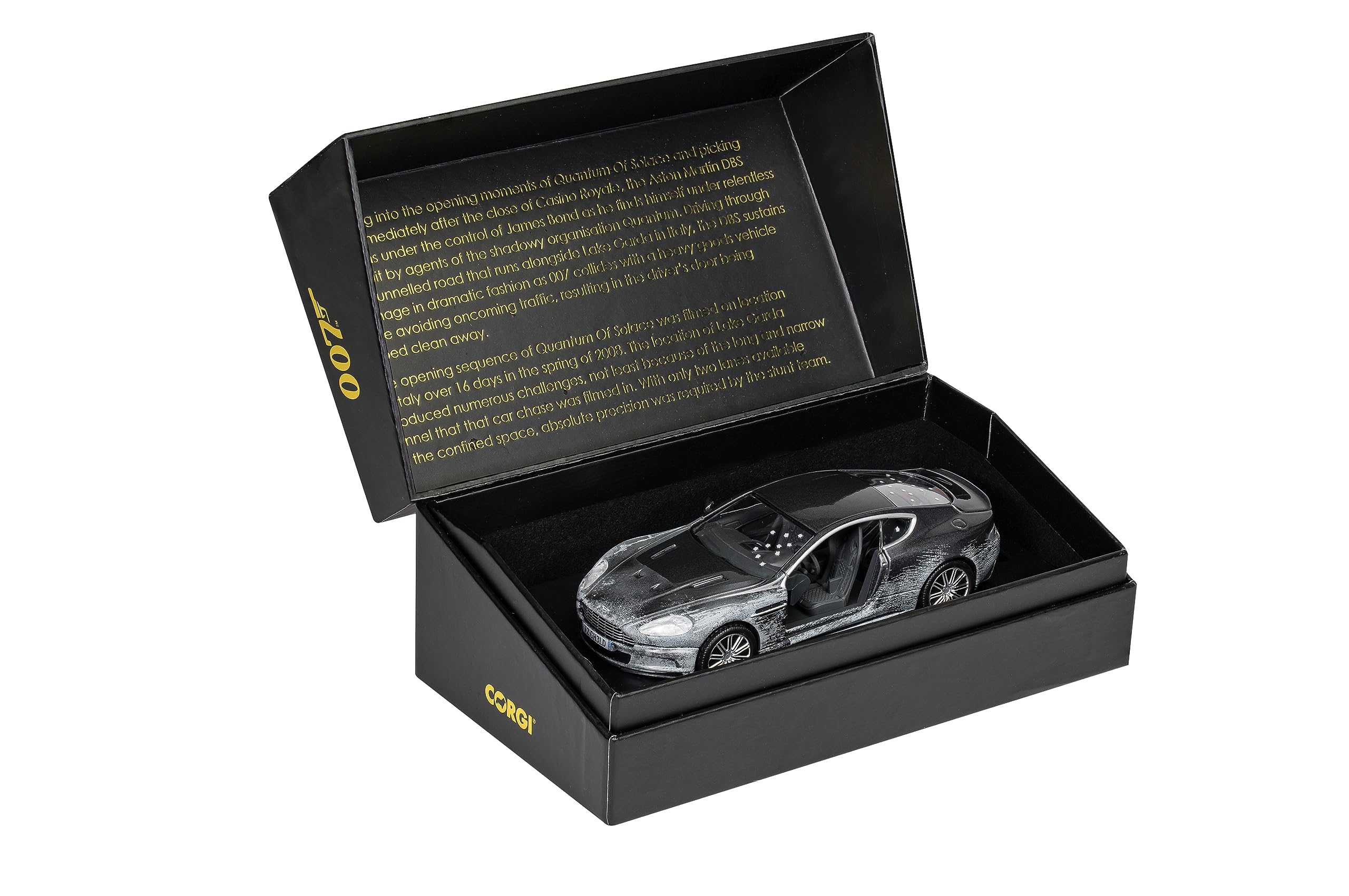 Corgi Diecast Model Cars - CC03805 James Bond - Aston Martin DBS 'Quantum of Solace' - Men, Women & Kids Souvenir Gifts from UK - Small Die Cast Toy Car Models for Boys, Gift for Motor Enthusiasts