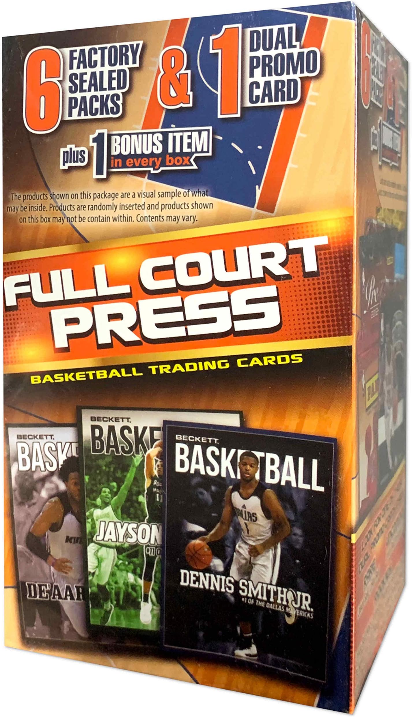 NBA Cards Basketball Cards: 2017 Full Court Press NBA Basketball Value Box | 6 Factory Sealed Packs | 1 Duel Promo Card, Multicolor