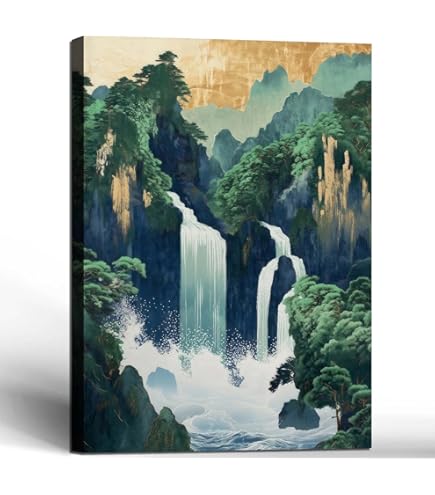 Amazon.com: Bob Ross Spectacular Waterfall Art Print Painting Cool