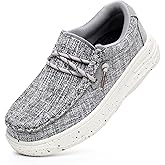 Blikcon Boys Girls Slip-On Casual Boat Shoes Light-Weight Lace Up Loafers(Toddler/Little Kid/Big Kid)