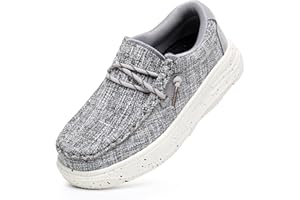 Blikcon Boys Girls Slip-On Casual Boat Shoes Light-Weight Lace Up Loafers(Toddler/Little Kid/Big Kid)