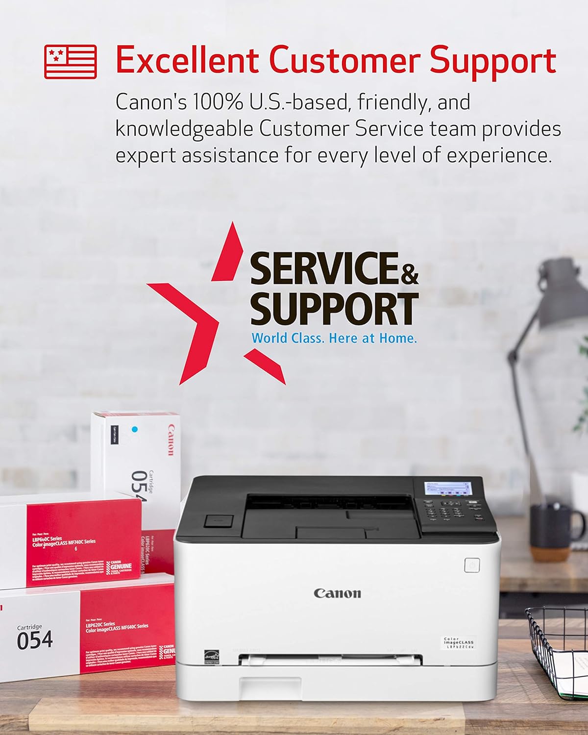 Canon Color Image CLASS LBP622Cdw -Wireless, Mobile Ready, Duplex Laser Printer, Compact Size - White: Office Products