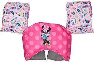 SwimWays Disney Character Learn-to-Swim USCG Approved Kids Life Jacket, Minnie Mouse