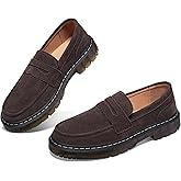 SENNYO Women's Suede Penny Loafer Comfort Driving Moccasins Casual Slip-Ons Loafer Flats Fashion Women Business Work Shoes