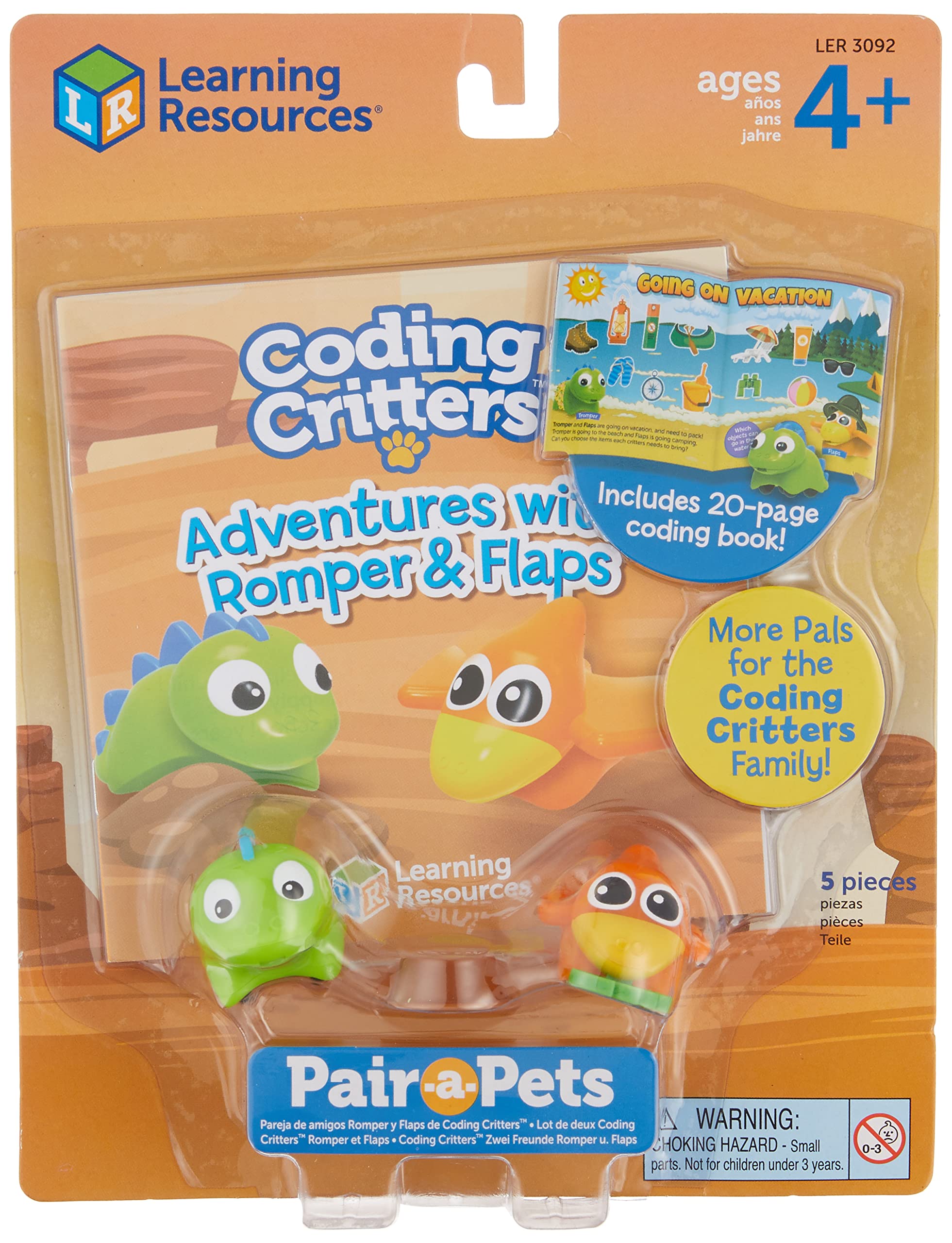Learning Resources Coding Critters Pair-A-Pets Adventures with Romper & Flaps