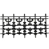 Black Victorian Railings Pack of 6 Fence Pieces Melody Jane Dollhouse Miniature Accessory