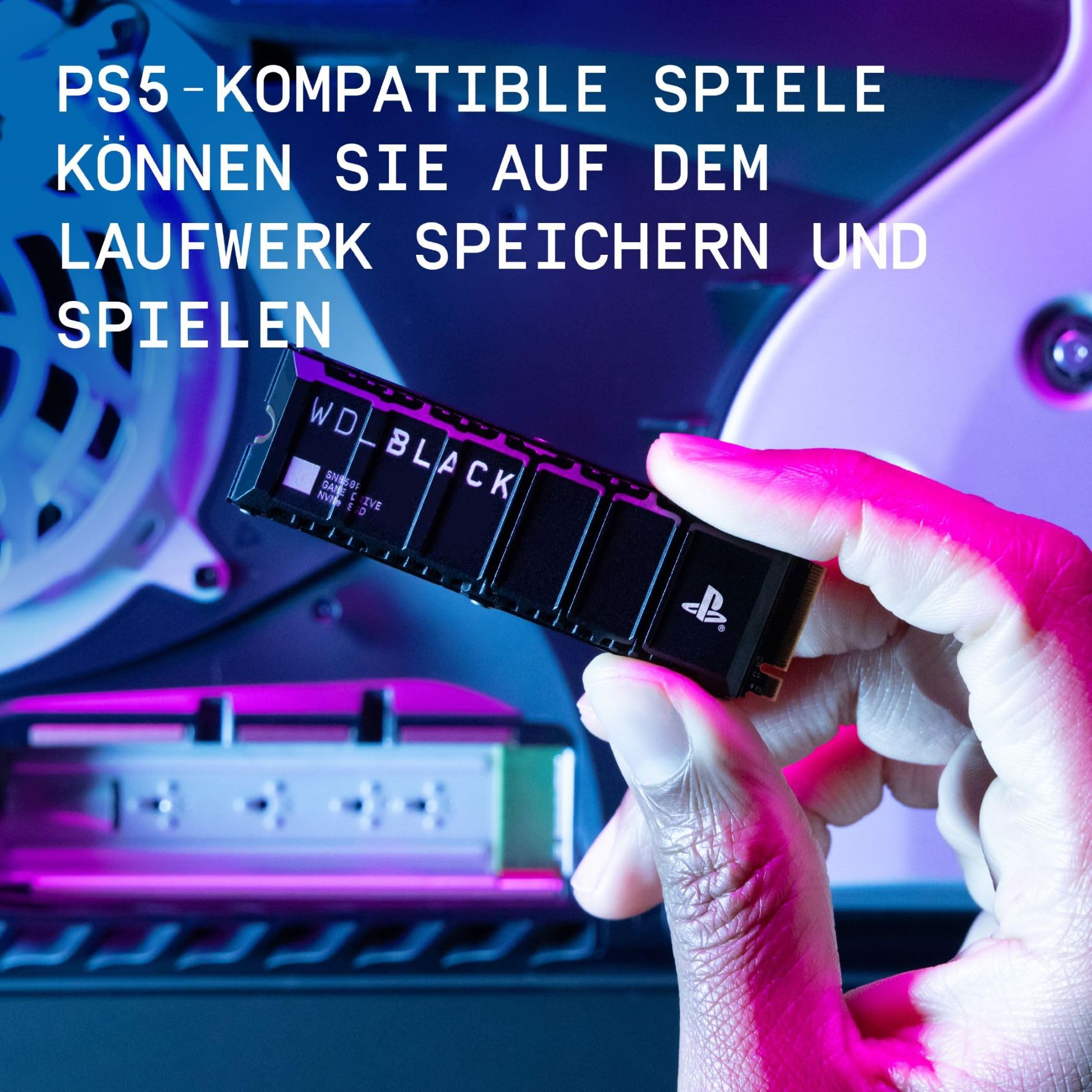 WD_BLACK SN850P 8 TB NVMe SSD Offiziell Lizenziert für PS5 Konsolen (interne Gaming SSD; optimierter Kühlkörper; PCIe Gen4 Technologie, bis zu 7.200 MB/s Lesen, M.2 2280) 6