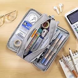 CICIMELON Large Capacity Pencil Case 3 Compartment