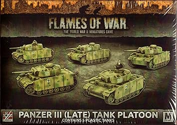 Flames Of War Deutsche Armee Fahrzeuge Panzer Iii Late Tank Platoon Plastic Amazon De Spielzeug