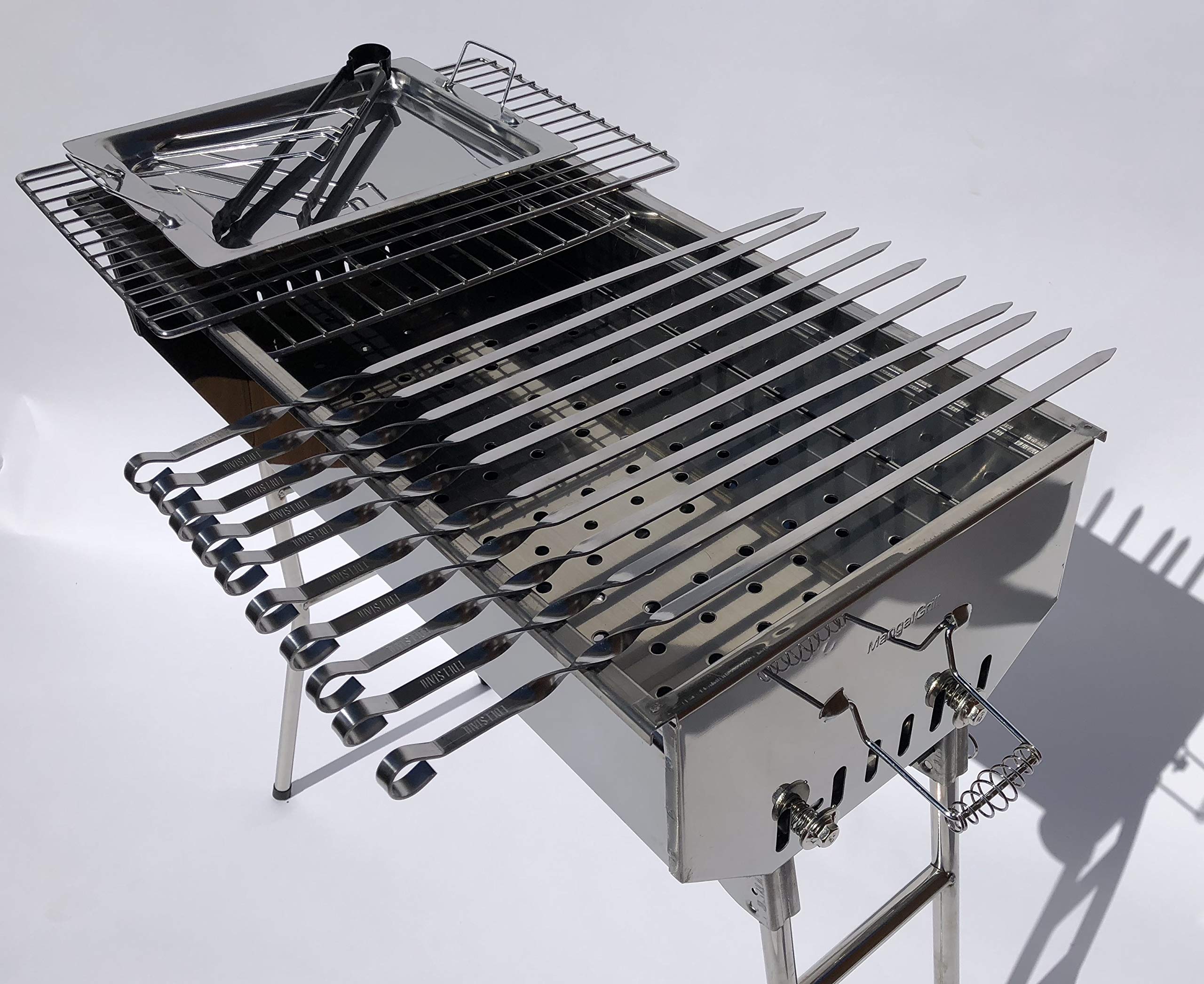 Stainless Steel Charcoal Grill Kebab BBQ Portable Mangal Buy Online