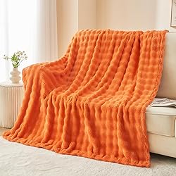 NEWCOSPLAY Fall King Blanket for Couch Orange Super