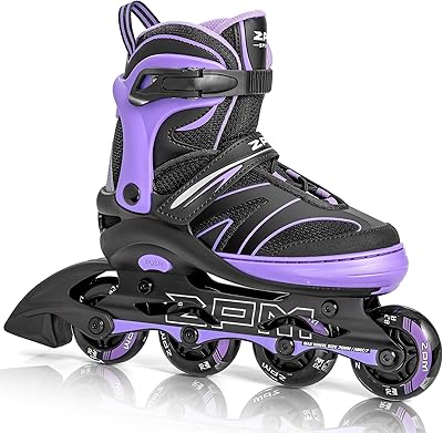 2PM SPORTS Größen Verstellbar Inliner für Kinder, Mädchen Jungen Inline Skates mit 82A PU Rollen für Damen/Herren Youngster Anfänger