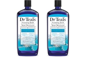 Dr Teal’s Foaming Bath with Pure Epsom Salt, Restorative Minerals, 34 fl oz, Pack of 2