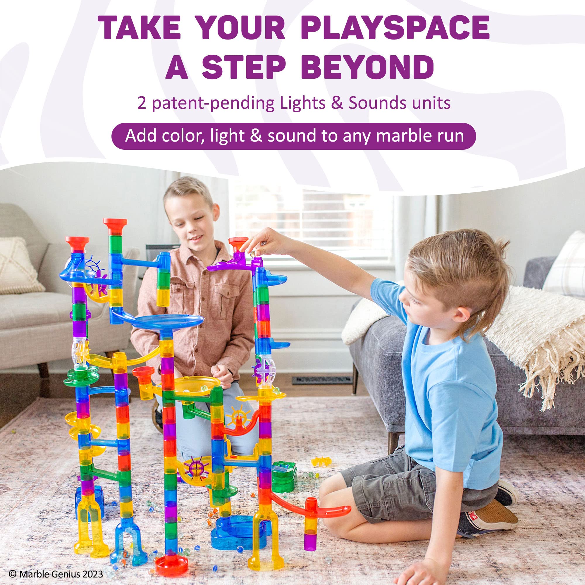 Marble Genius Marble Run Lights & Sounds Accessory Set 10 Randomized