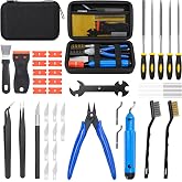 46-Piece 3D Printer Accessories, 3D Printer Tool Kit for Cleaning &amp; Removal | 3D Printing Tools for Nozzle Cleaning, Print Removal, Support Trimming, Deburring, Filing and Finishing Printed Models