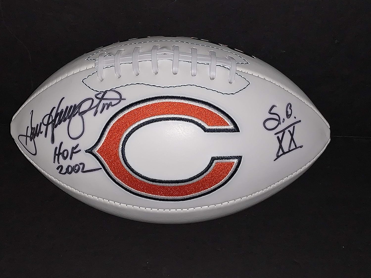 dan hampton signed football