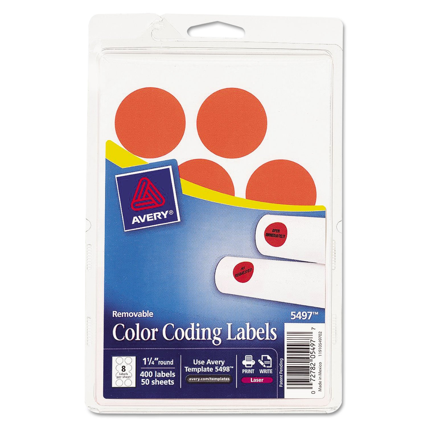 avery removable color coding labels