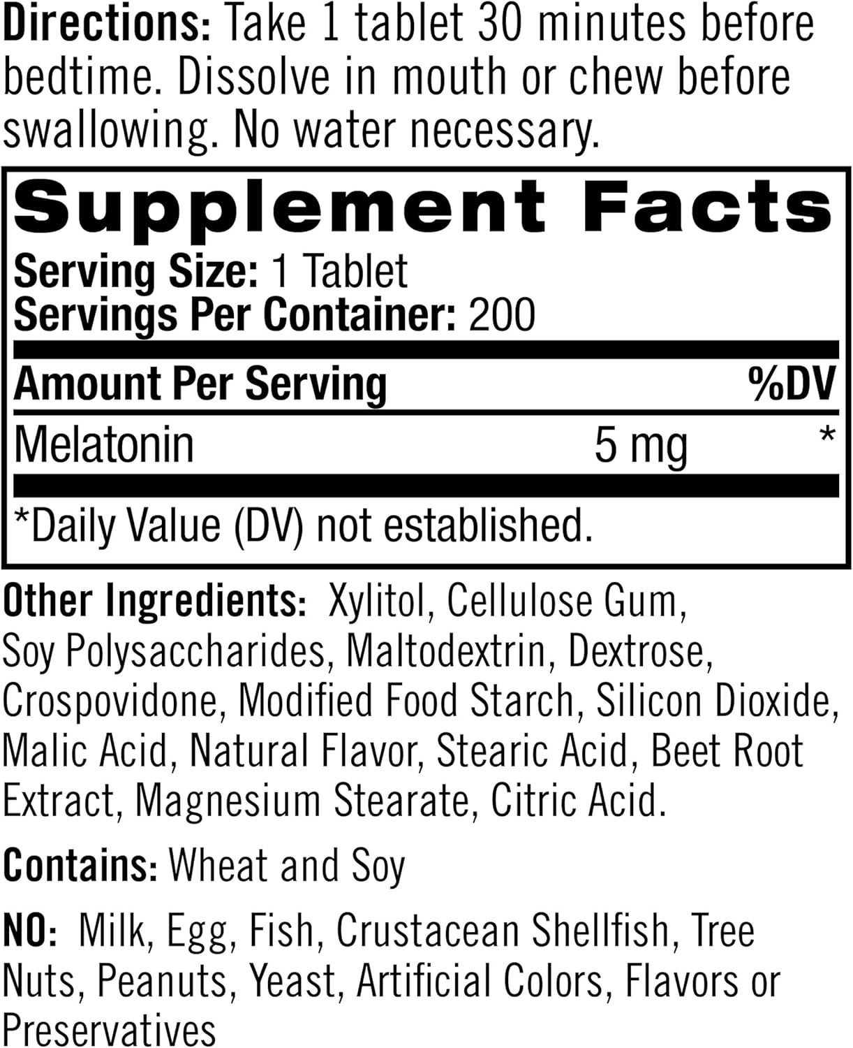 Natrol Melatonin Fast Dissolve Tablets, Helps You Fall Asleep Faster, Stay Asleep Longer, Easy to Take, Dissolves in Mouth, Faster Absorption, Maximum Strength, Strawberry Flavor, 5mg, 200 Count: Health & Personal Care