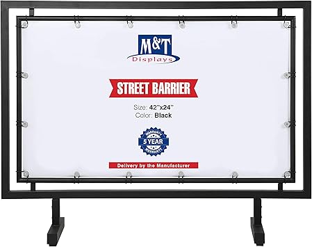 Amazon Com M T Displays 42x24 Street Cafe Street Barrier Crowd