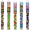PLUS PLUS Building Block Playset Kit, Themed Figures 3D Puzzle, Fun Stem Toys for Kids, 350 Mini Interlocking Pieces - 5 Tube Bundle, Dinosaur