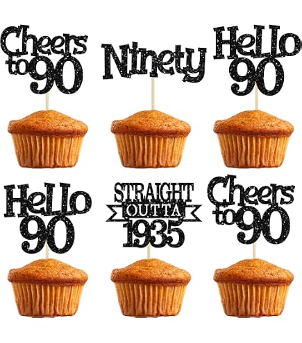 Cupcake-Topper Im Vintage-Stil „Legende Seit 1935“ – 48 Stück Für Geburtstag & Hochzeitstag