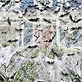Halloween Decoration Outdoor, 1600sqft Spider Webs Halloween Party Decorations with 100Pcs Fake Spiders and 60Pcs Bats for Ex