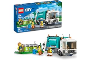 LEGO City Recycling Truck 60386, Toy Vehicle Set with 3 Sorting Bins, Gift Idea for Kids 5 Plus Years Old, Educational Sustainable Living Series