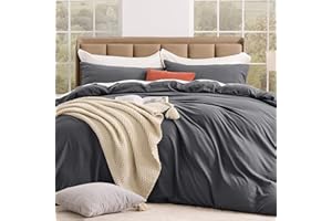 SASTTIE Duvet Cover Queen, 3-Piece Prewashed Ultra Soft Queen Bedding Set - Features Zipper Closure and Corner Ties, Includes