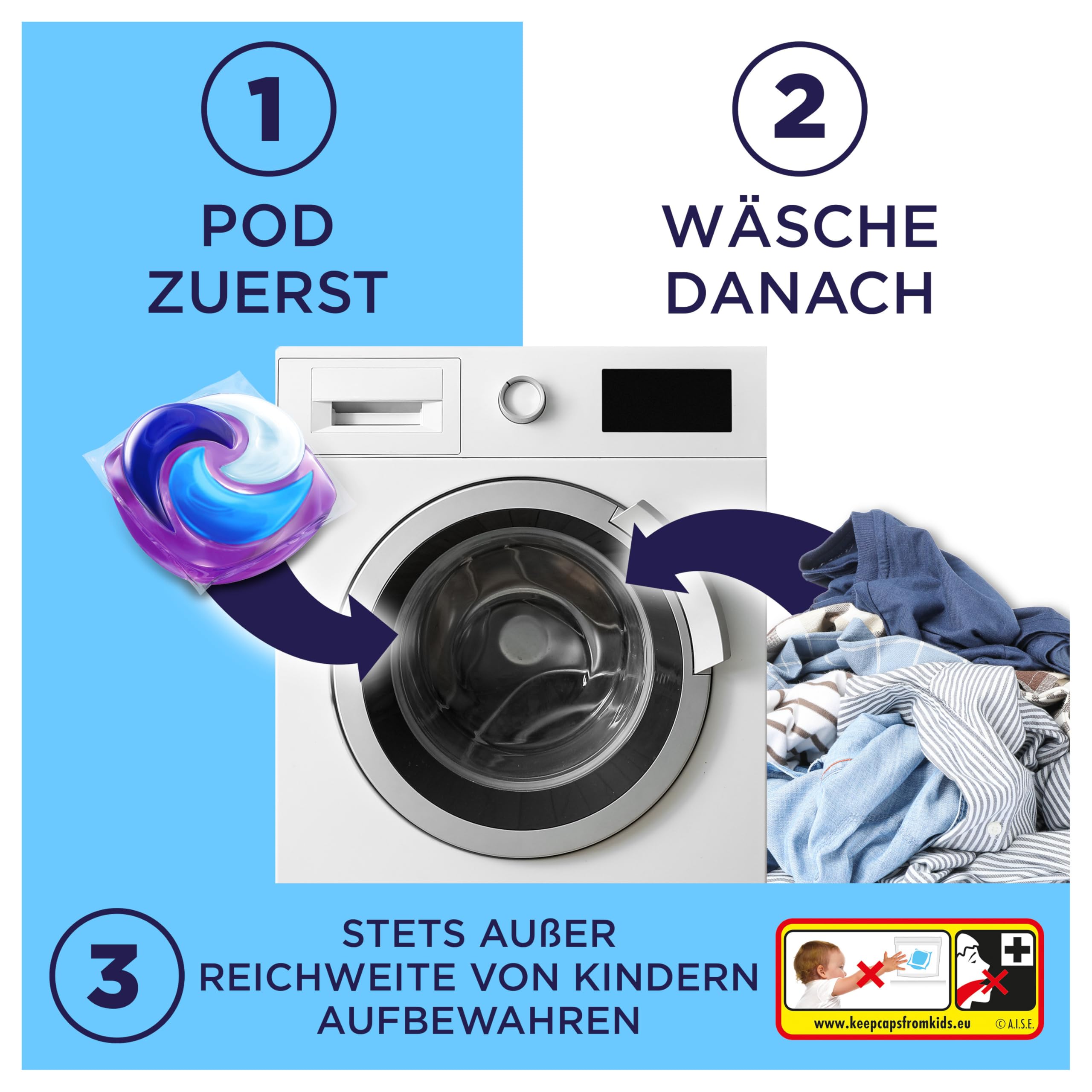 Lenor Waschmittel Pods, 100 Waschladungen, Aprilfrisch, Vollwaschmittel, Langanhaltende Frische & Geruchsentfernung Bei Kaltwäsche 7