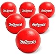GoSports Soft Skin Foam Playground Dodgeballs - Choose 6 or 7 Inch No Sting Balls for Kids - Set of 6 Includes Mesh Carry Bag