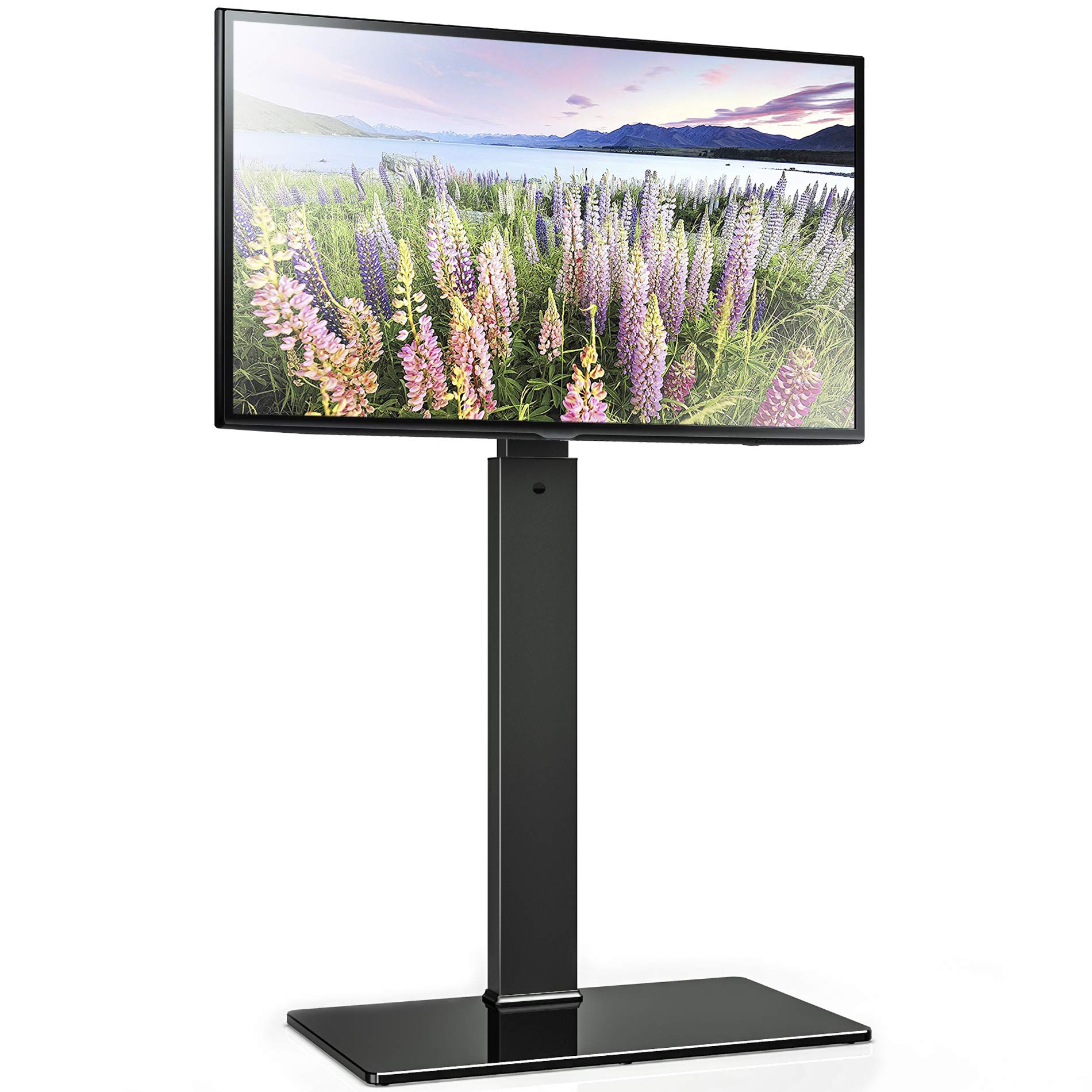 FITUEYES Universal TV Stand Base with Swivel Mount Height Adjustable for 32 to 65 Inch TV, TT107501MB