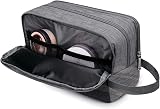 WANDF Toiletry Bag Water-Resistant Nylon Travel Dopp Kit A Denim Grey view 3